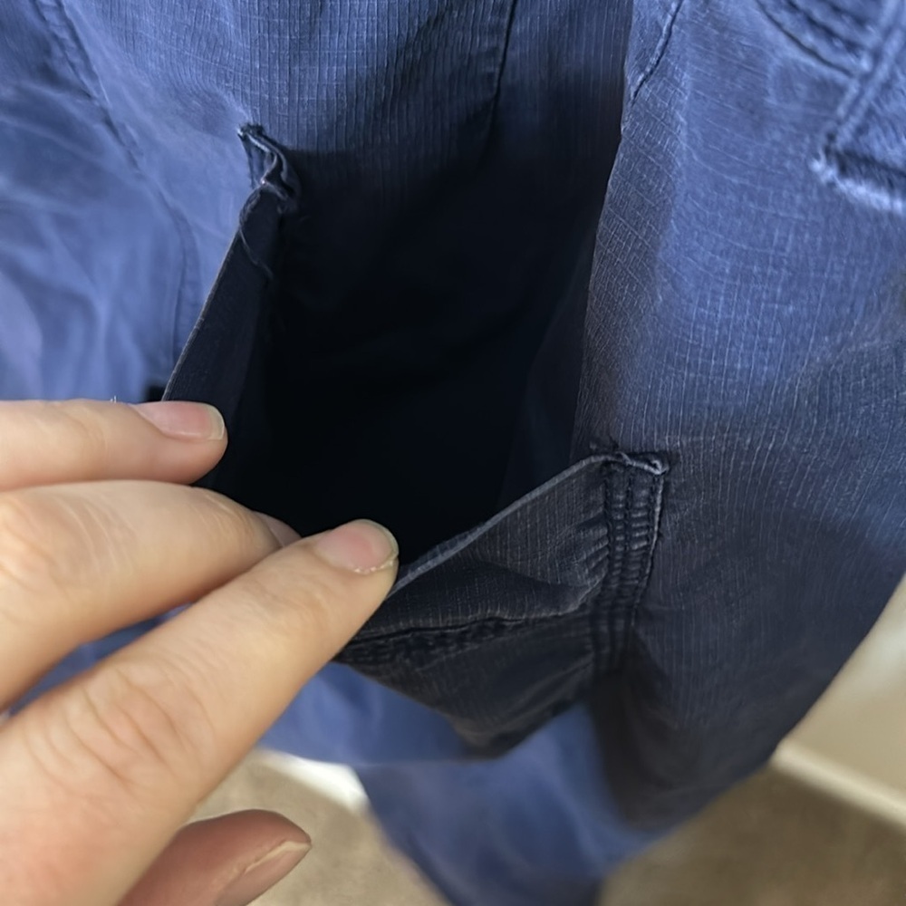 Chico’s Cotton and Spandex Casual Navy Pants Size 2 (Large-12) with Four Pockets - Picture 11 of 17